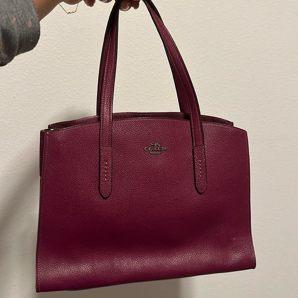 Purple Coach bag